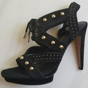 Rebecca Minkoff Black Suede Heels - sz 7M